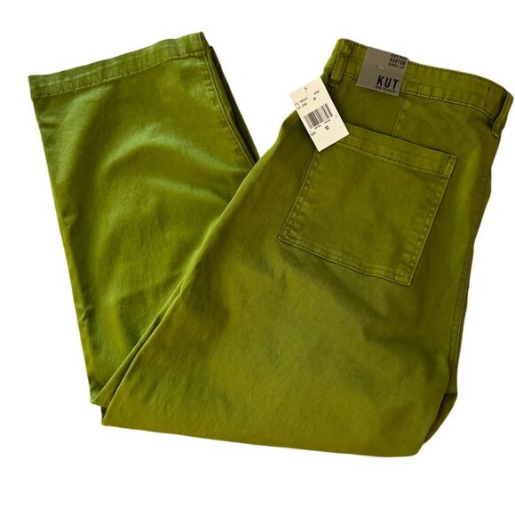 New KUT FROM THE KLOTH Women's Kiwi Ashton Cropped Barrel Jean Pants Size 12 - Picture 8 of 12